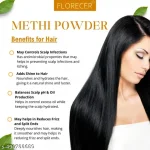 Florecer Methi Powder For Hair Growth, Dandruff-Pack of 2 ( Each 100 Gram) - Image 3
