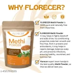 Florecer Methi Powder For Hair Growth, Dandruff-Pack of 2 ( Each 100 Gram) - Image 2