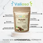 Valioso Mulethi Powder For Body, Skin, Face and Hair (100 Grams), Skin Whitening | Yashtimadhu Powder, Liquorice Powder - Image 3